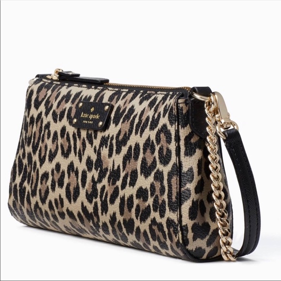 kate spade Bags Kate Spadejane Leather Leopard Crossbody Handbag Poshmark